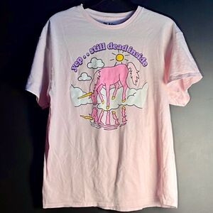 Gildan Pink Unicorn Graphic Tee